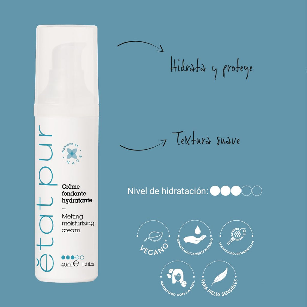 Etat Pur Melting Moisturizing Cream - Soothing Hydration for Sensitive Skin, 1.35 fl oz