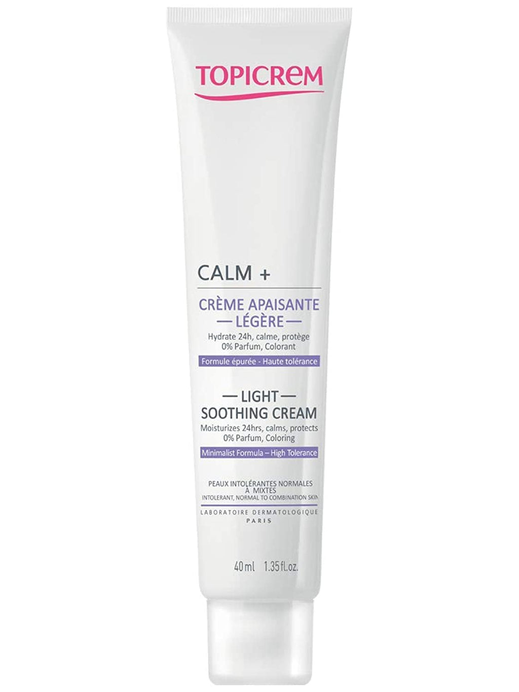 Topicrem Calm+ Ultra Moisturizing Soothing Light Cream for Sensitive Skin - 40ml