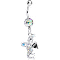 BodyCandy Aurora Gem Cherubic Angel Dangle Belly Ring — main product shot