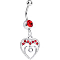 BodyCandy Red Gem Grow with Love Dangle Belly Ring — main product shot