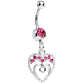 BodyCandy Pink Gem Grow with Love Dangle Belly Ring — main product shot