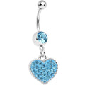 BodyCandy Aqua Gem Morning Sunrise Heart Belly Ring — main product shot