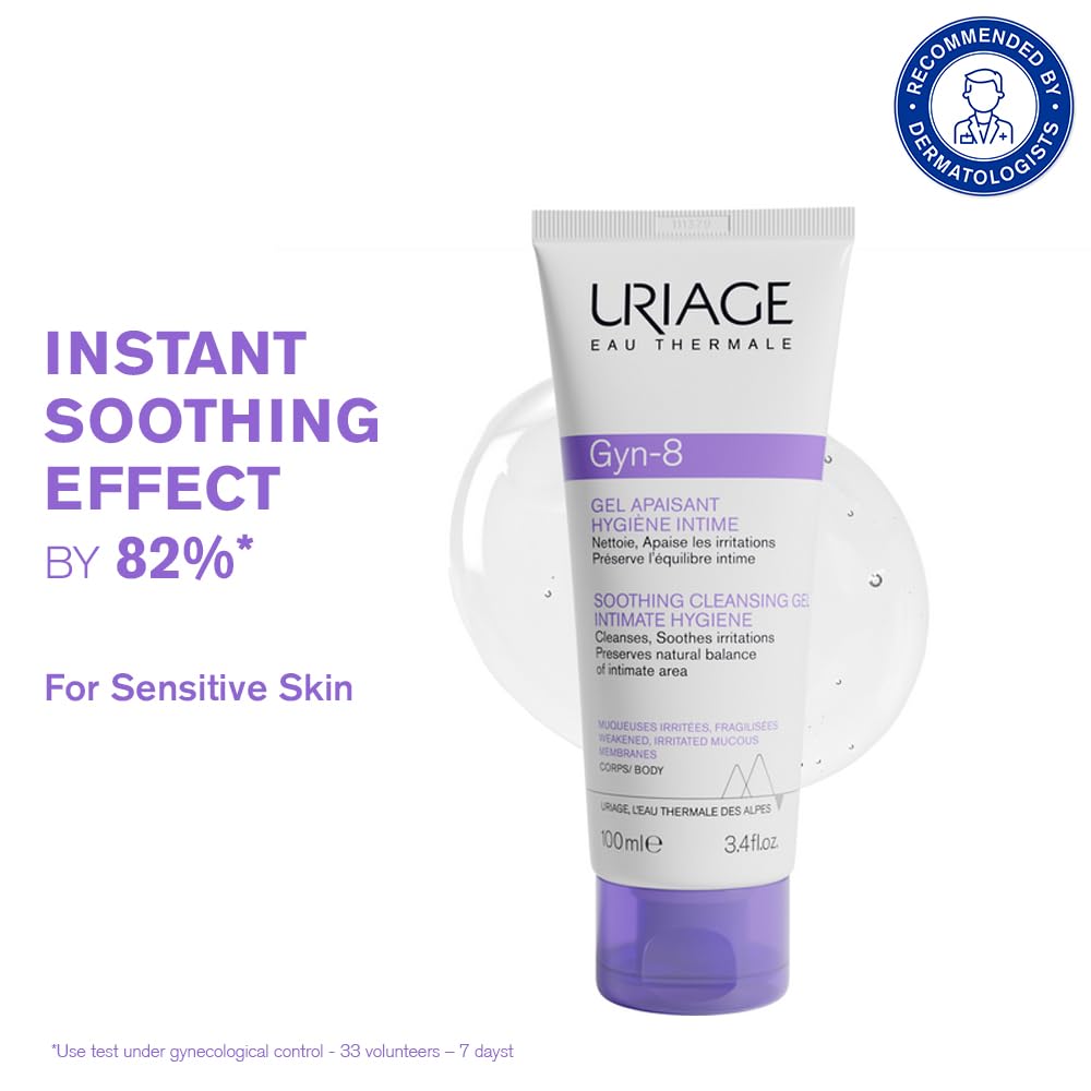 Uriage Gyn-8 Soothing Cleansing Gel Intimate Hygiene 3.4 Ounce