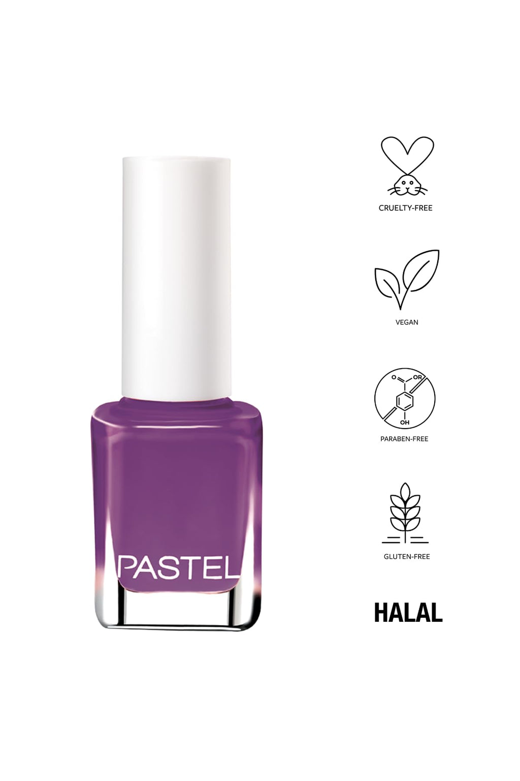 Pastel Vegan Nail Polish - Cruelty-Free, Non-Toxic, and High-Coverage - 13ml
