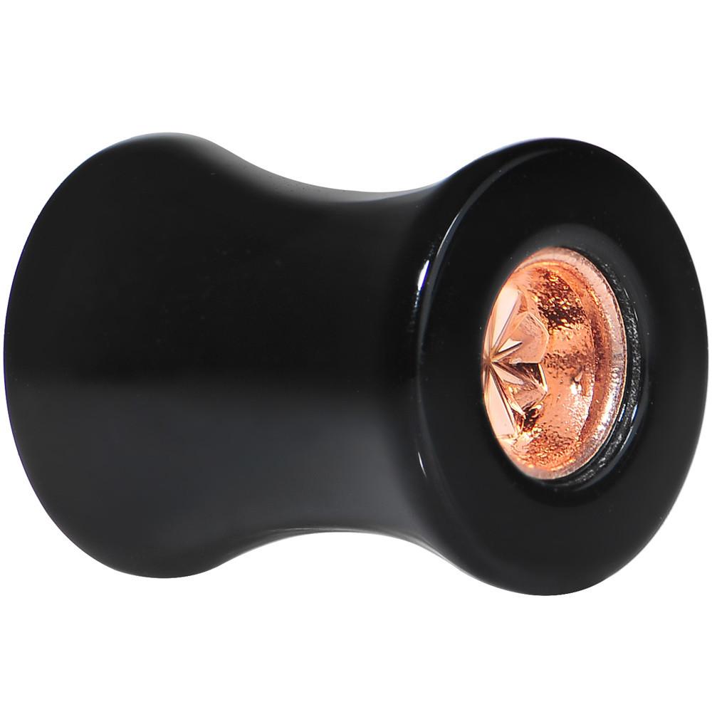 BodyCandy Black Acrylic Pink Flashy Tire Rim Saddle Plug 2G to 20mm — side view