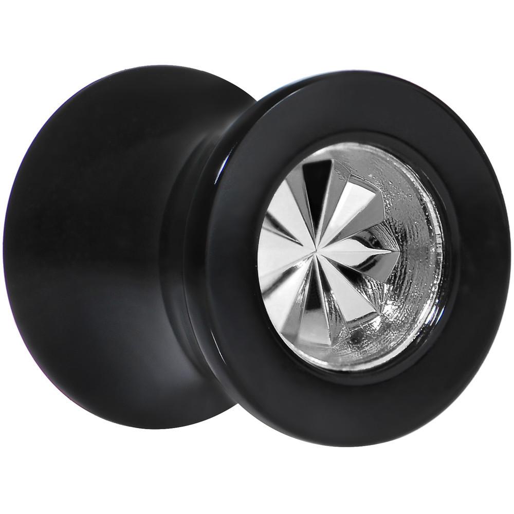 BodyCandy Black Acrylic Grey Flashy Tire Rim Saddle Plug 2G to 20mm — lifestyle context