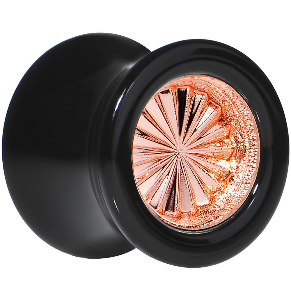 BodyCandy Black Acrylic Pink Flashy Tire Rim Saddle Plug 2G to 20mm — main product shot