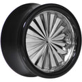 BodyCandy Black Acrylic Grey Flashy Tire Rim Saddle Plug 2G to 20mm — size reference