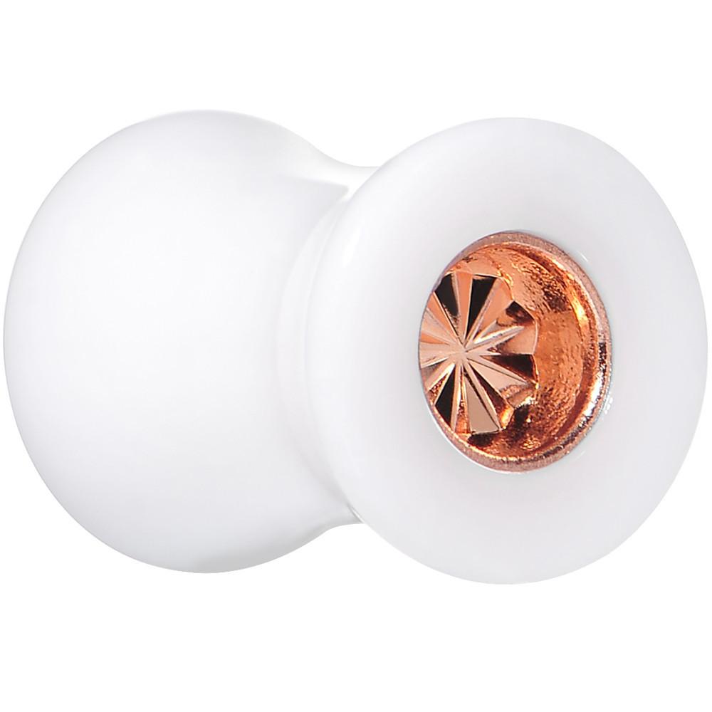 BodyCandy White Acrylic Pink Flashy Tire Rim Saddle Plug 2G to 20mm — side view
