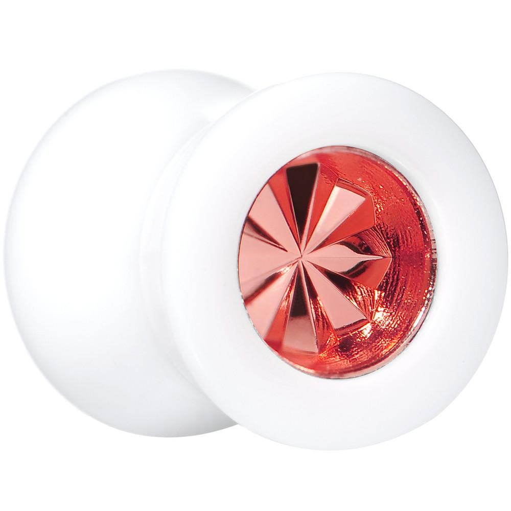 BodyCandy White Acrylic Red Flashy Tire Rim Saddle Plug 2G to 20mm — lifestyle context