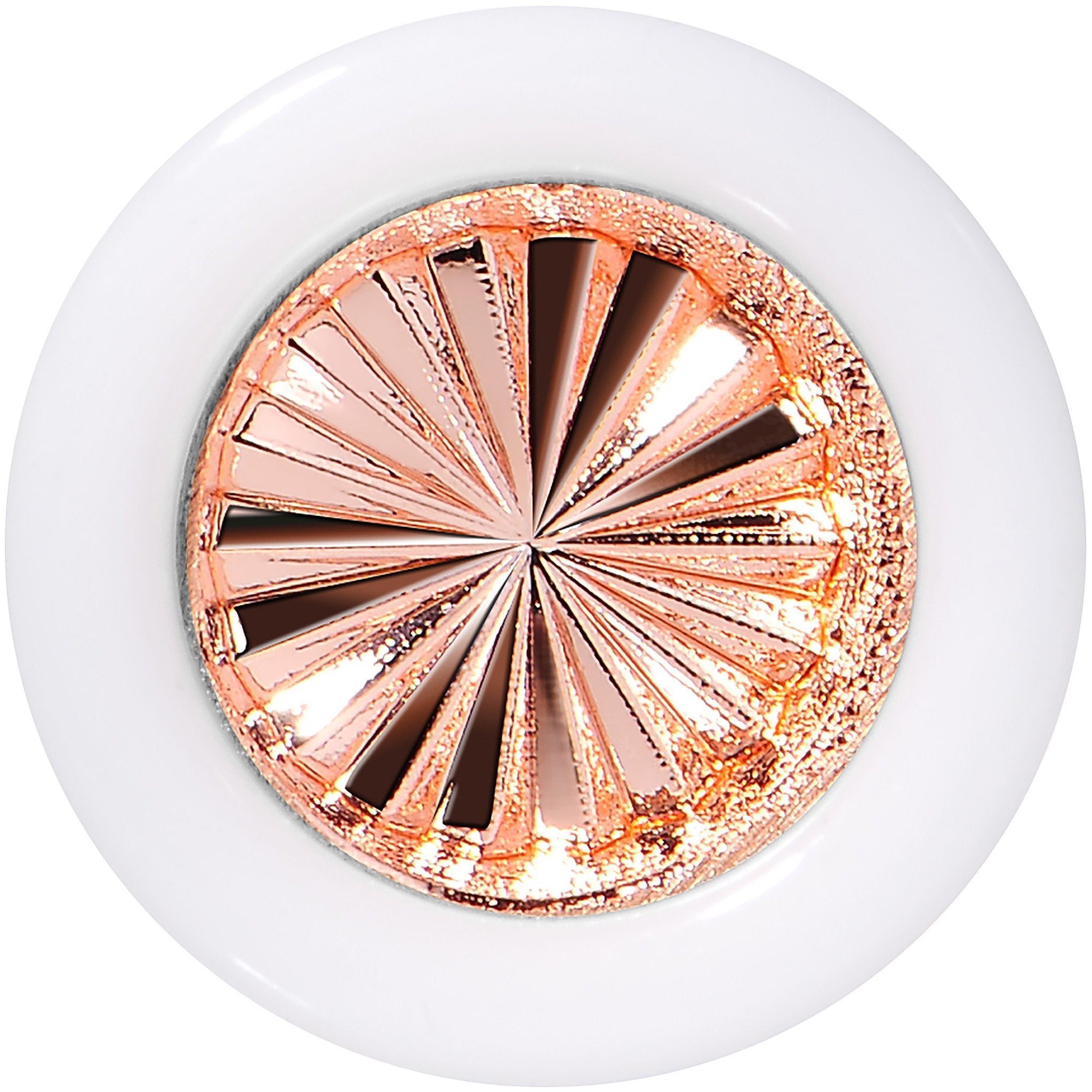 BodyCandy White Acrylic Pink Flashy Tire Rim Saddle Plug 2G to 20mm — detail close-up