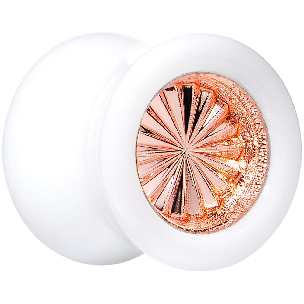 BodyCandy White Acrylic Pink Flashy Tire Rim Saddle Plug 2G to 20mm — main product shot