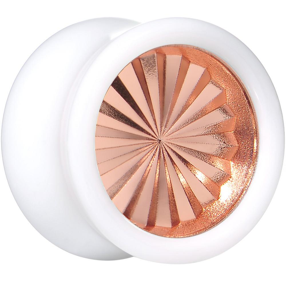 BodyCandy White Acrylic Pink Flashy Tire Rim Saddle Plug 2G to 20mm — alternative angle