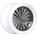 BodyCandy White Acrylic Grey Flashy Tire Rim Saddle Plug 2G to 20mm — alternative angle