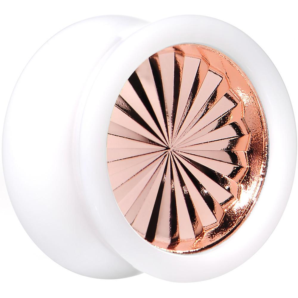 BodyCandy White Acrylic Pink Flashy Tire Rim Saddle Plug 2G to 20mm — in-use photo