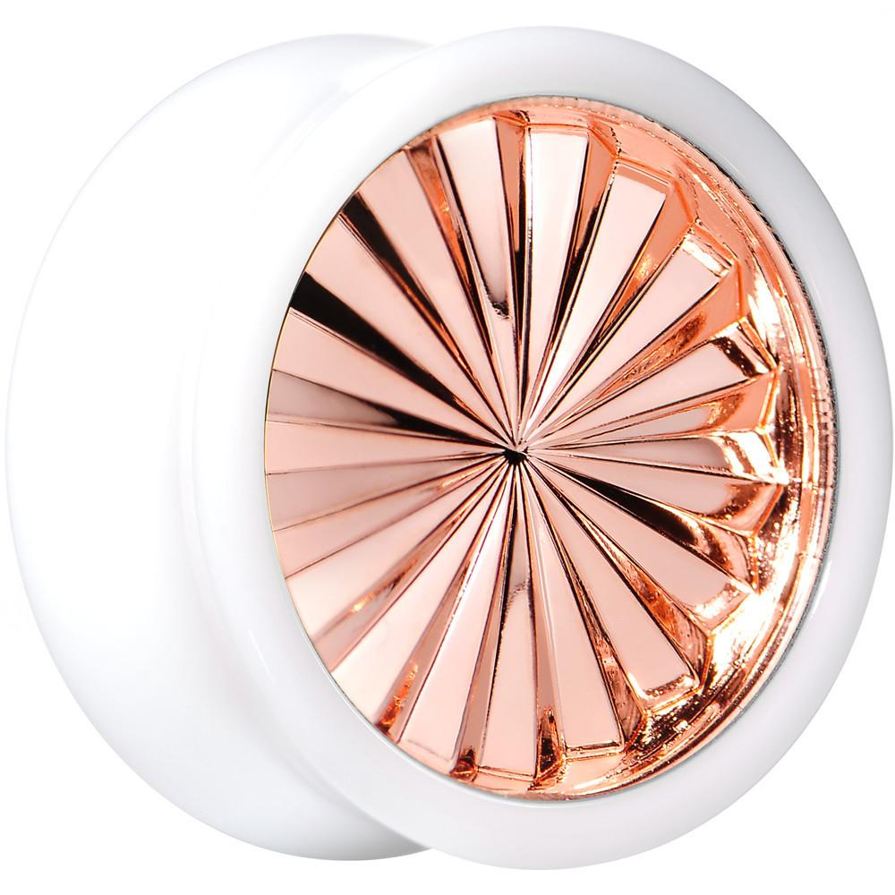 BodyCandy White Acrylic Pink Flashy Tire Rim Saddle Plug 2G to 20mm — color detail