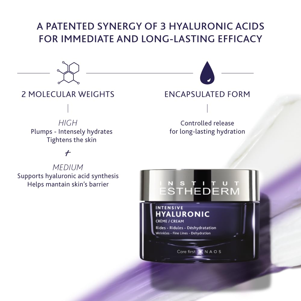 Esthederm Intensive Hyaluronic Cream - Anti-Aging Moisturizer for Dry Skin