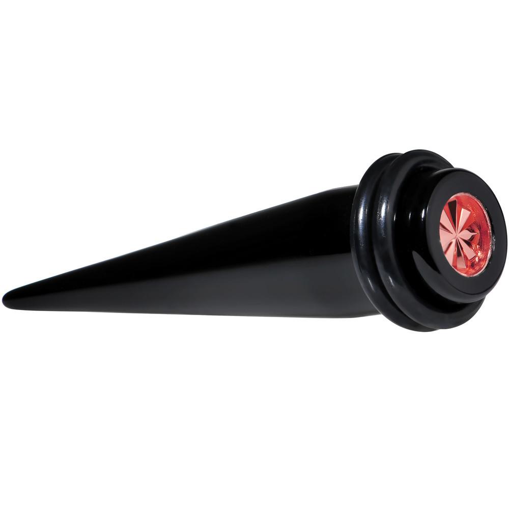 BodyCandy Black Acrylic Red Flashy Tire Rim Taper 2G to 20mm — main product shot
