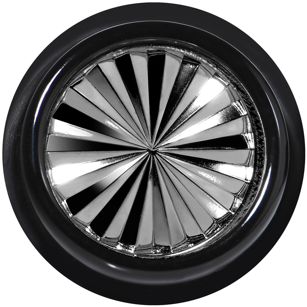 BodyCandy Black Acrylic Grey Flashy Tire Rim Taper 2G to 20mm — detail close-up