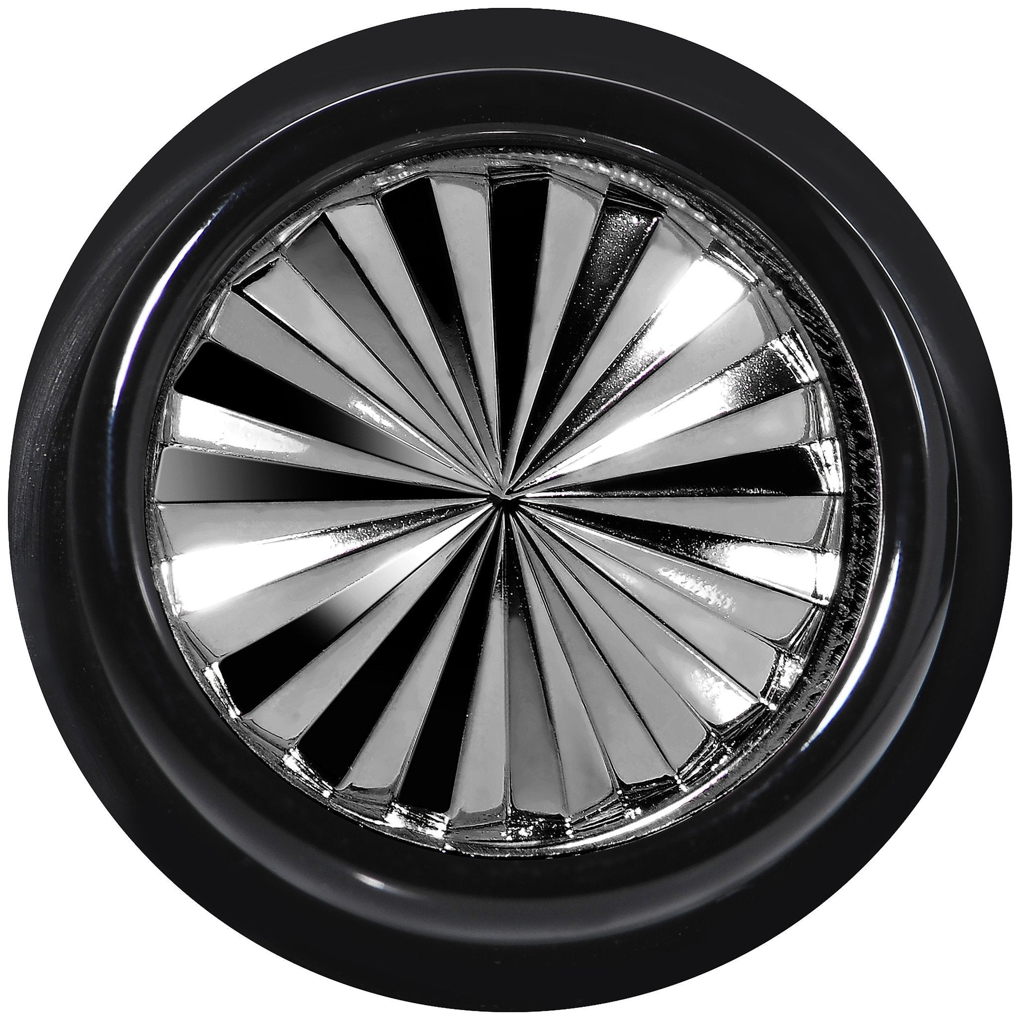 BodyCandy Black Acrylic Grey Flashy Tire Rim Taper 2G to 20mm — detail close-up