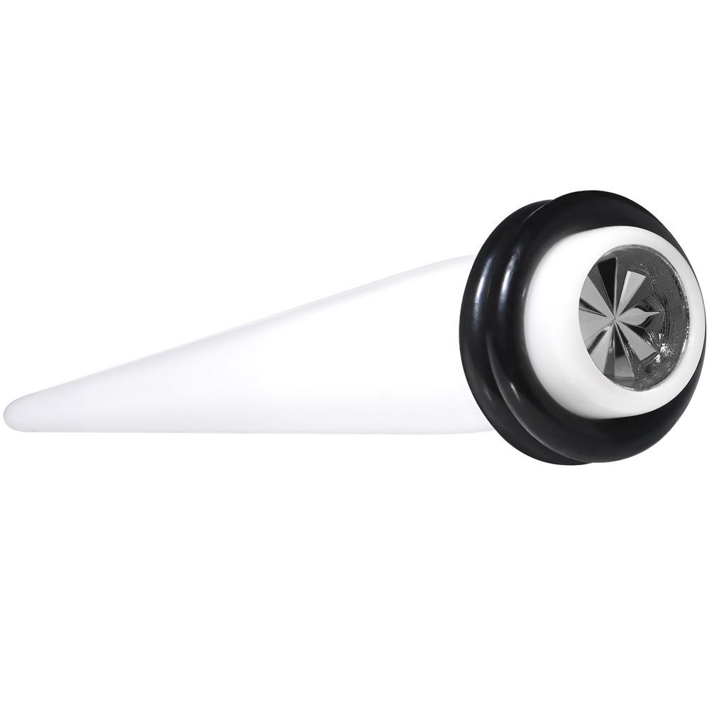 BodyCandy White Acrylic Grey Flashy Tire Rim Taper 2G to 20mm — lifestyle context