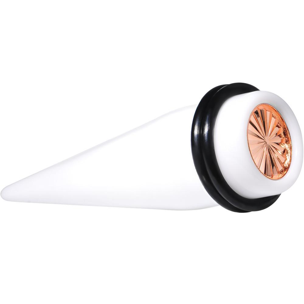 BodyCandy White Acrylic Pink Flashy Tire Rim Taper 2G to 20mm — alternative angle