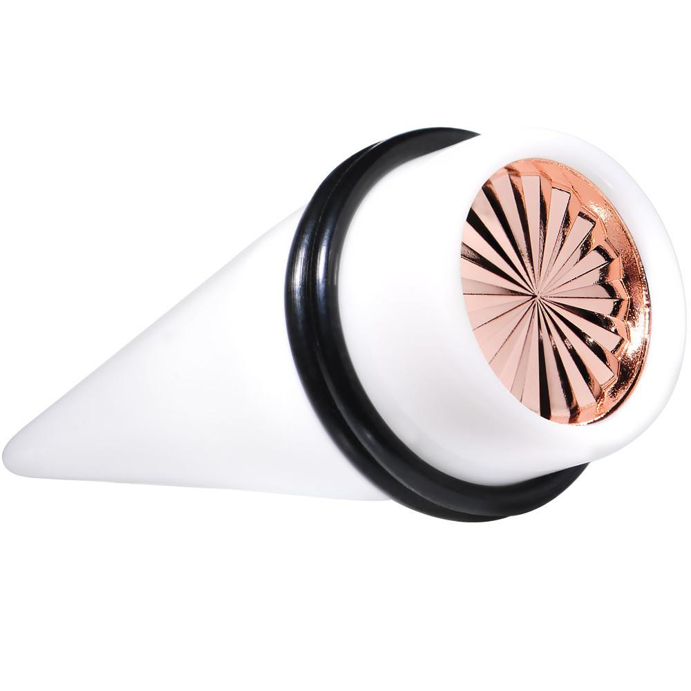 BodyCandy White Acrylic Pink Flashy Tire Rim Taper 2G to 20mm — size reference