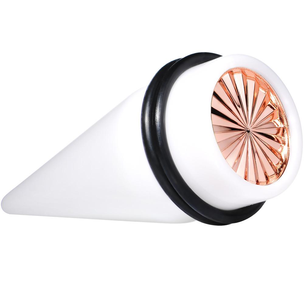 BodyCandy White Acrylic Pink Flashy Tire Rim Taper 2G to 20mm — color detail