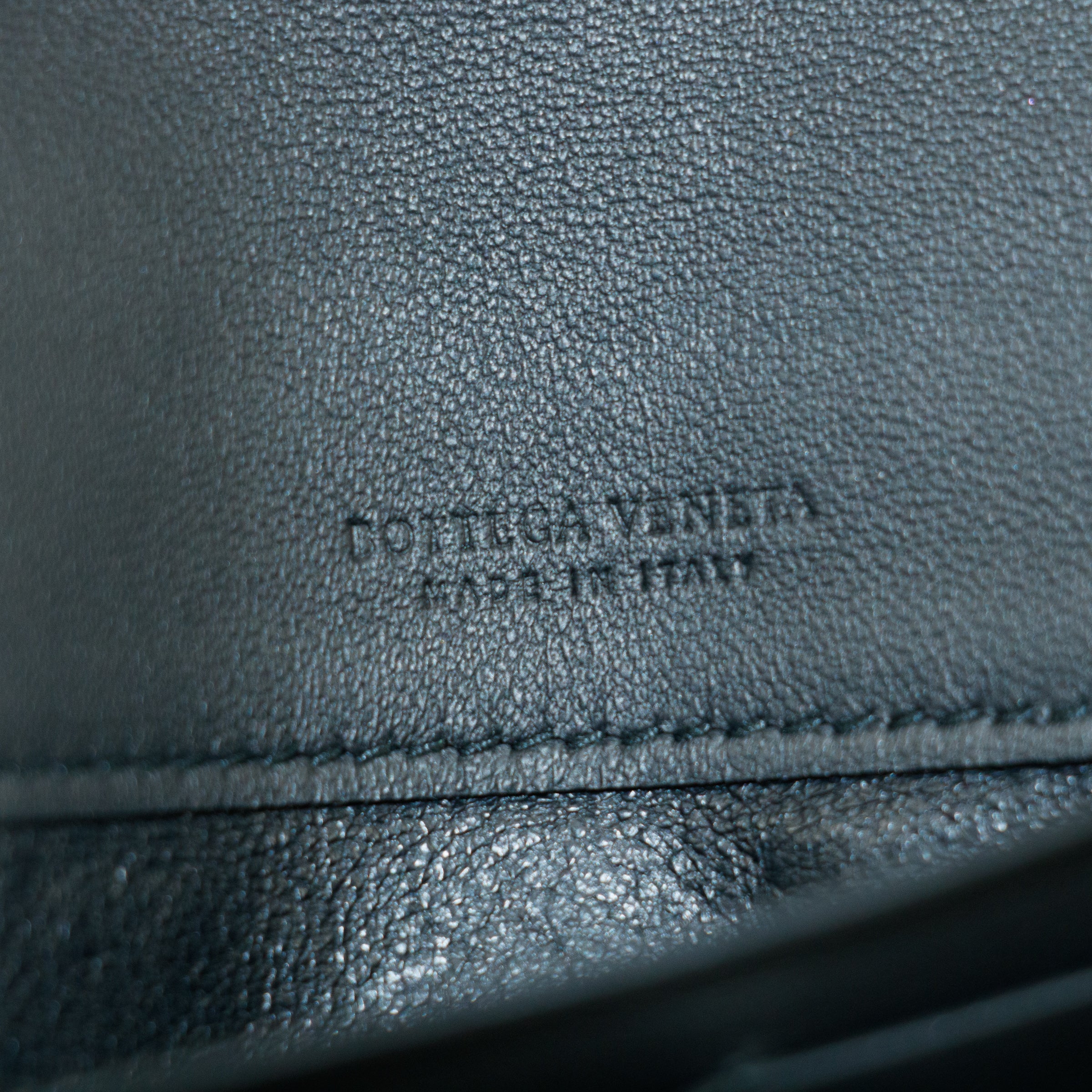 Bolt Boutique Bottega Veneta Intrecciato Black Bifold Long Wallet #5197 — back view