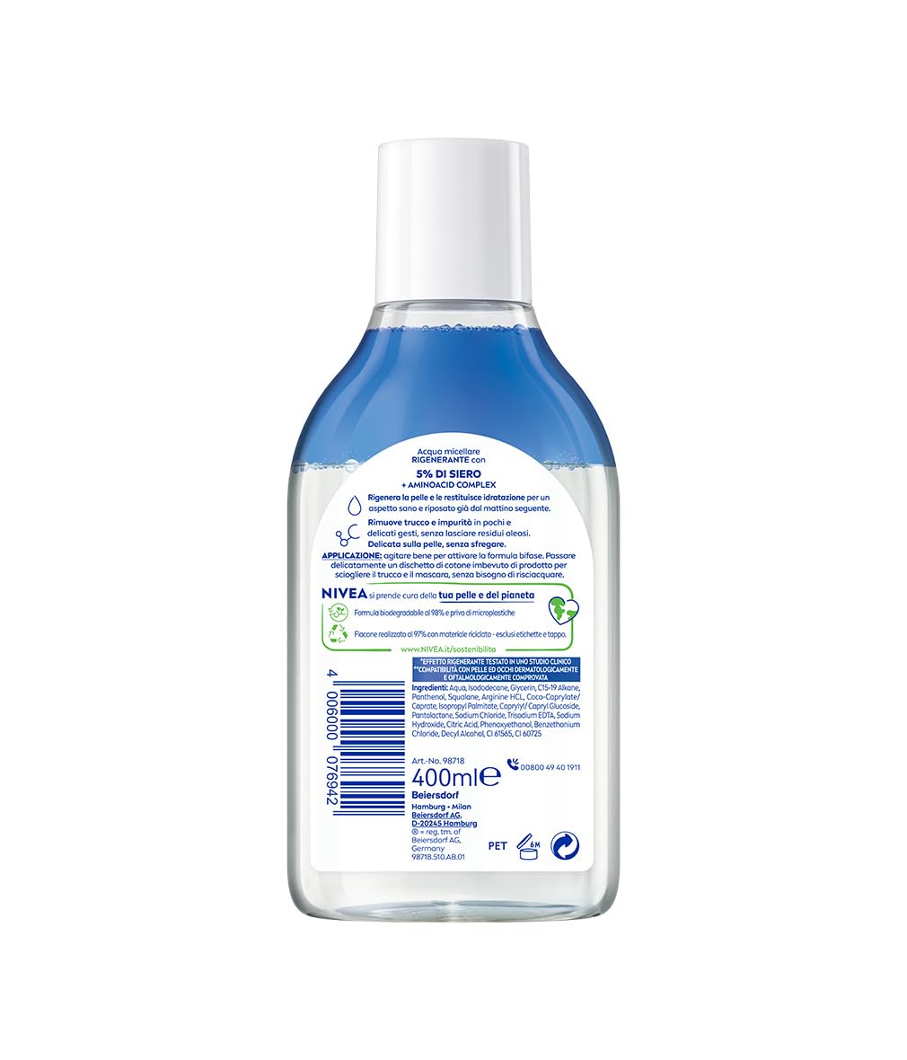 Nivea Micellar Makeup Remover Water - Gentle, Effective Cleansing for Sensitive Skin - 13.53 fl oz