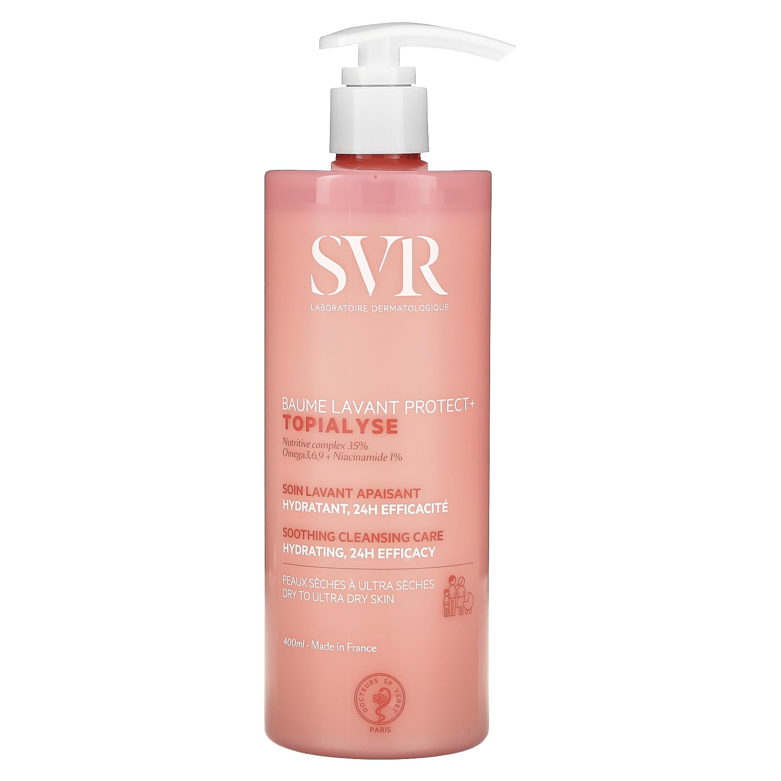 SVR Topialyse Gentle Cleansing Gel for Sensitive Skin - 200ml, Moisturizing, Suitable for Babies, Children, and Adults