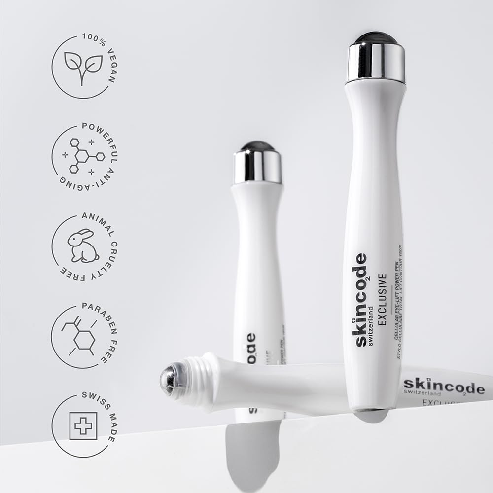 Skincode Cellular Eye Lift Power Pen 15ml - Anti-Aging Eye Serum with Caffeine & Hyaluronic Acid