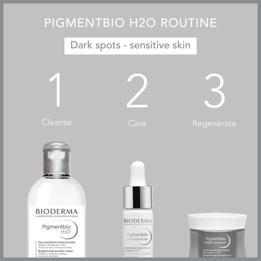 Bioderma Pigmentbio H2O Micellar Makeup Remover for Sensitive Skin - 8.45 fl oz Gentle Skincare
