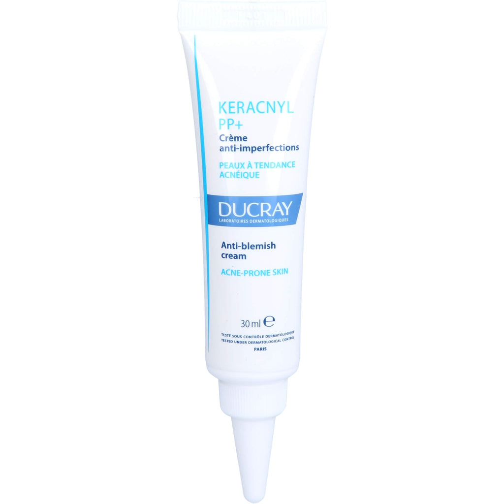 Ducray Keracnyl PP+ Soothing Cream for Acne-Prone Skin - 30ml, Reduces Imperfections & Spots