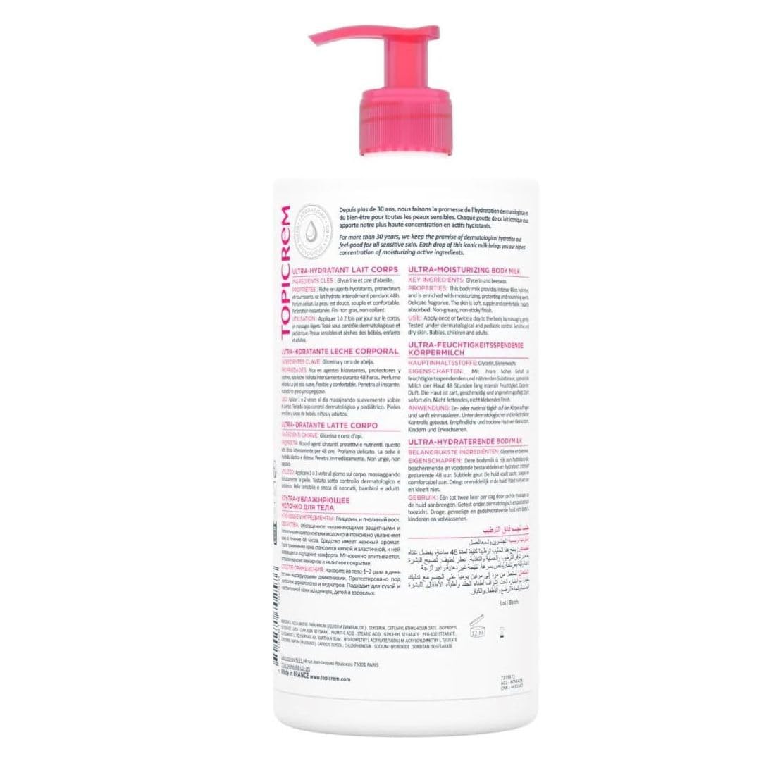 Topicrem Ultra Moisturizing Body Milk 500ml