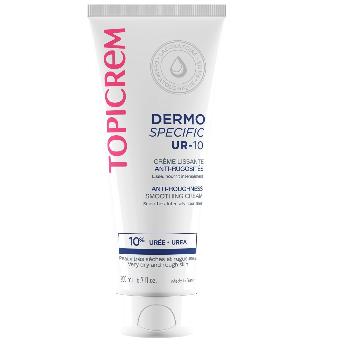 Topicrem UR-10 Anti Roughness Smoothing Moisturizing Cream for Dry Skin - 6.76 fl oz, Paraben-Free