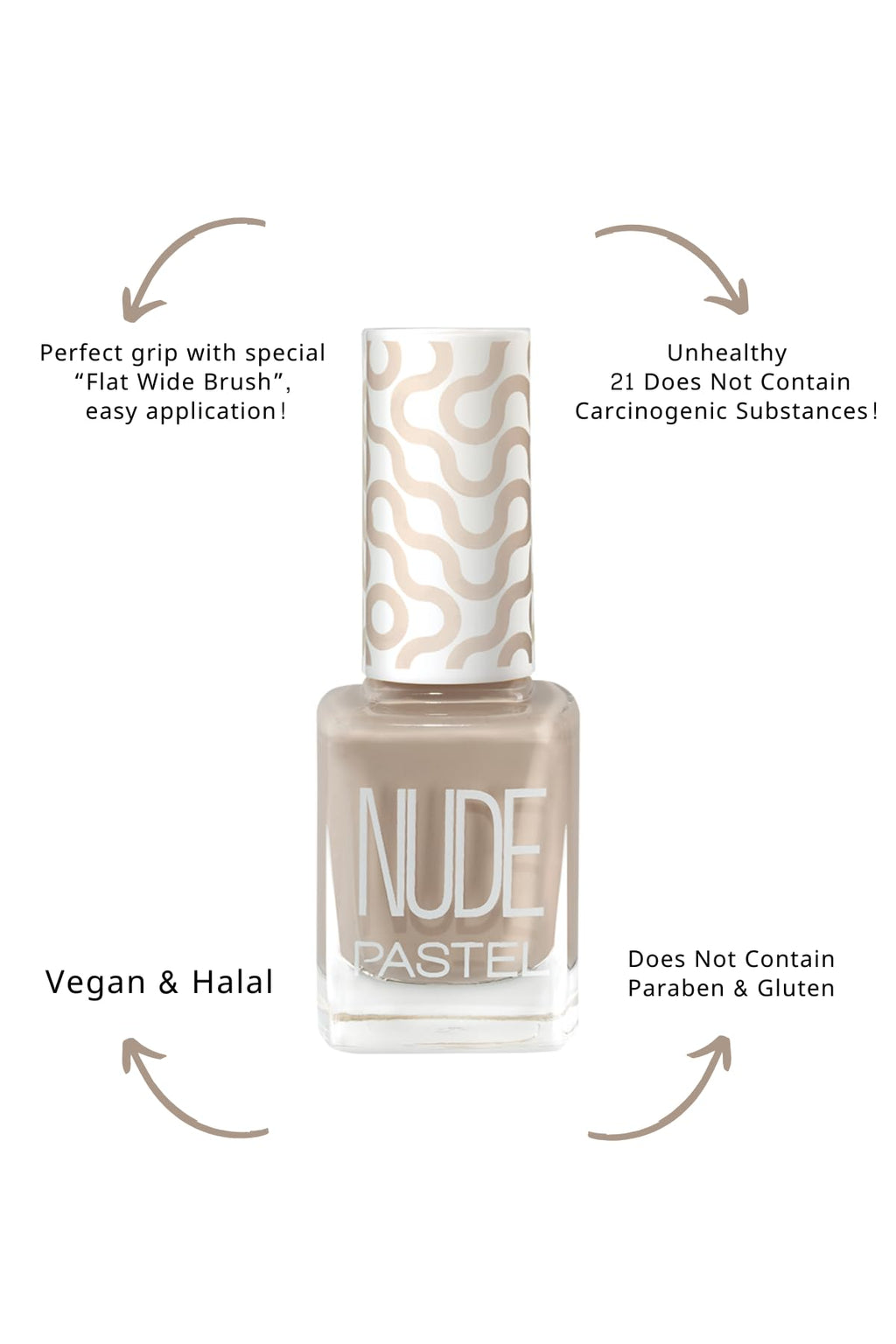 Pastel Vegan Nail Polish - Pastel Nude 766, Cruelty Free & Toxic-Free, 13ml