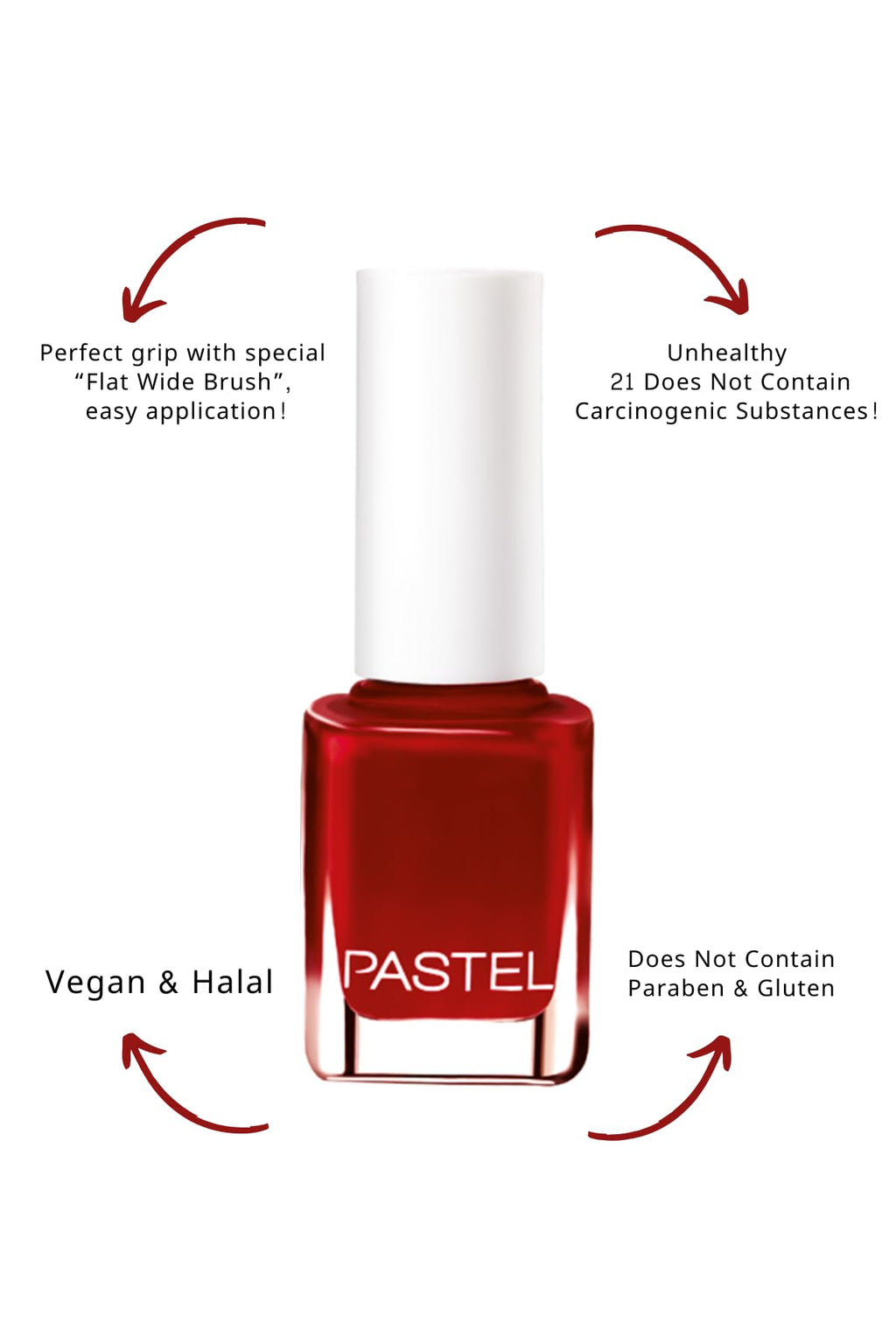 Pastel Vegan Nail Polish 13ml - Cruelty Free, Toxic-Free Nail Care