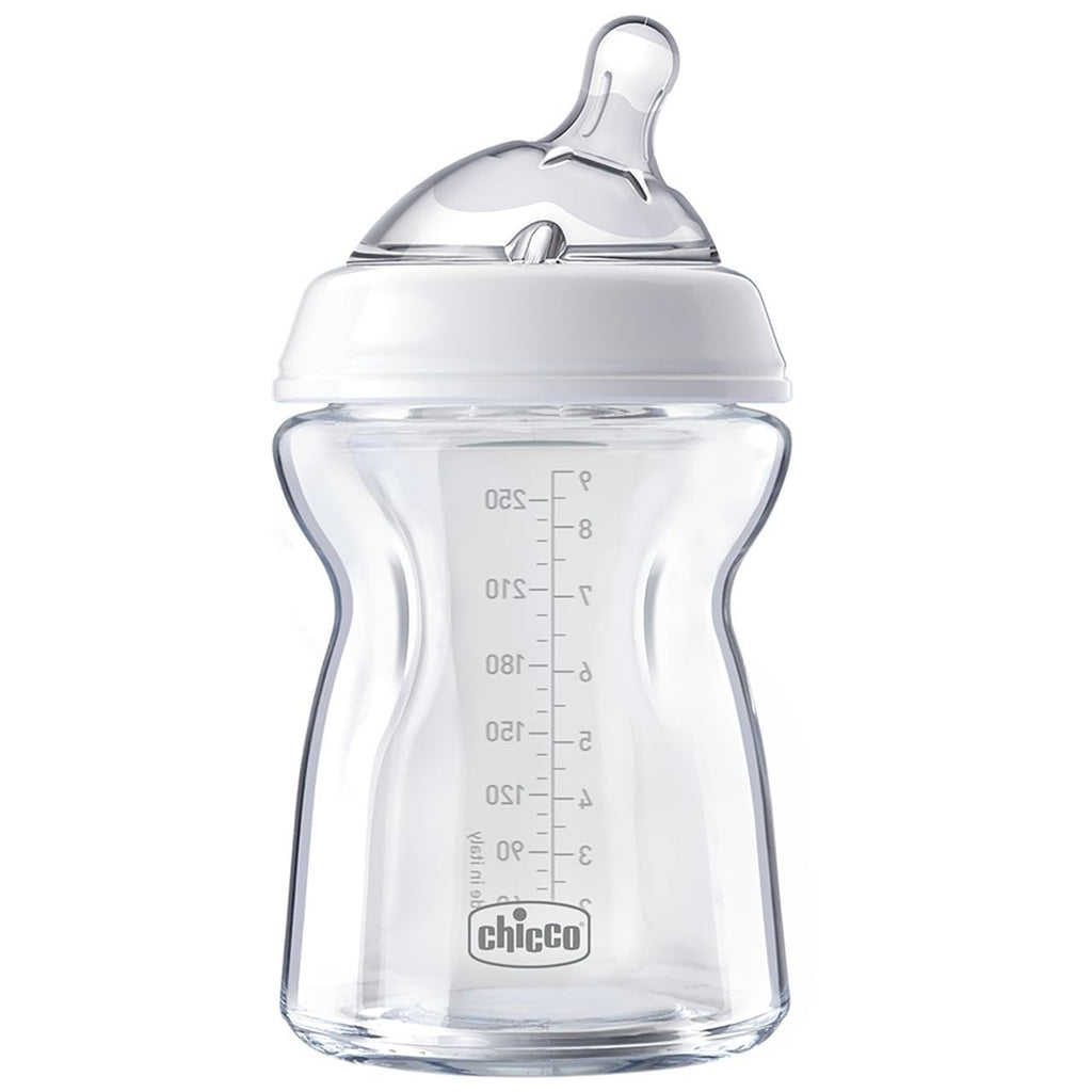 Chicco Natural Feeling 250ml Baby Bottle - Angled Nipple Design for Newborns & Infants