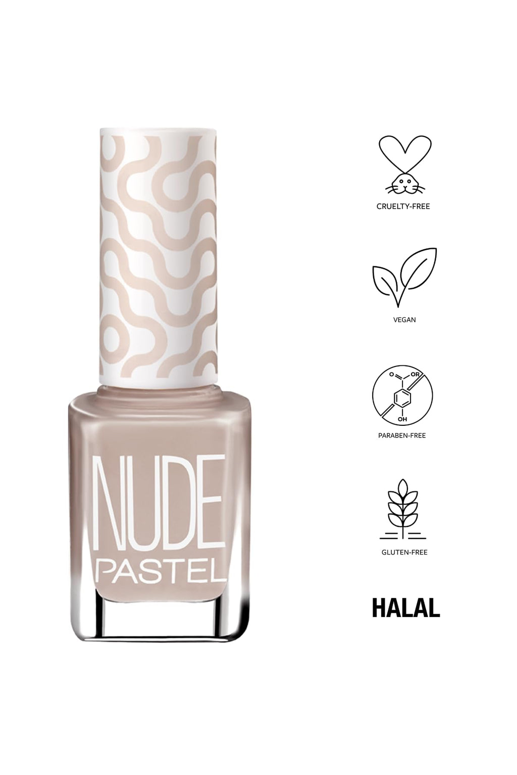 Pastel Vegan Cruelty-Free Nail Polish - Pastel Nude 755, 13ml