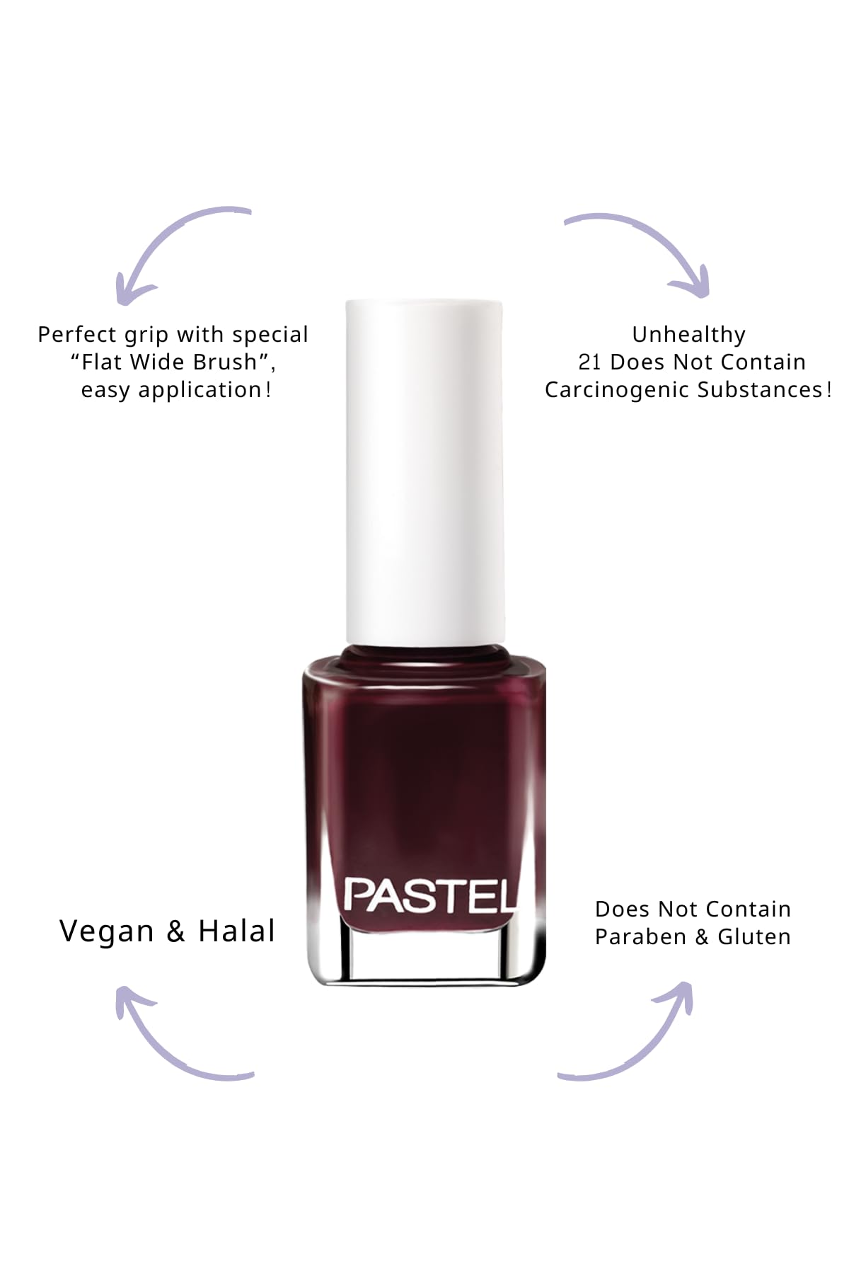 Pastel Vegan Nail Polish - Cruelty Free, Chemical-Free, 13ml - Dense Covering & Easy Application