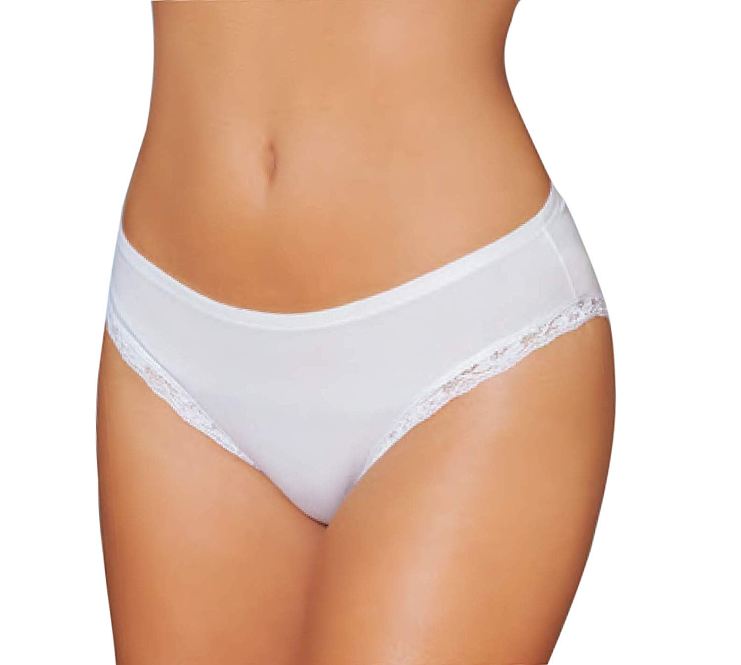tittimitti EGI Luxury Modal Women's Lace-Trimmed Briefs Panties. Proudly Made in Italy.(1125) — main product shot