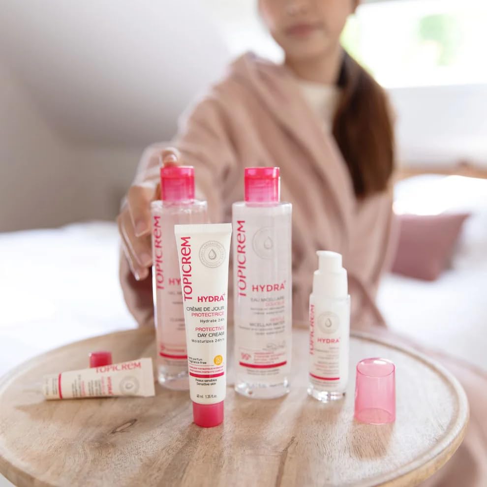 Topicrem Hydra+ Daily Protective Sunscreen SPF50 - Non-Greasy, Fragrance-Free, Hydrating Daily Moisturizer for Sensitive Skin