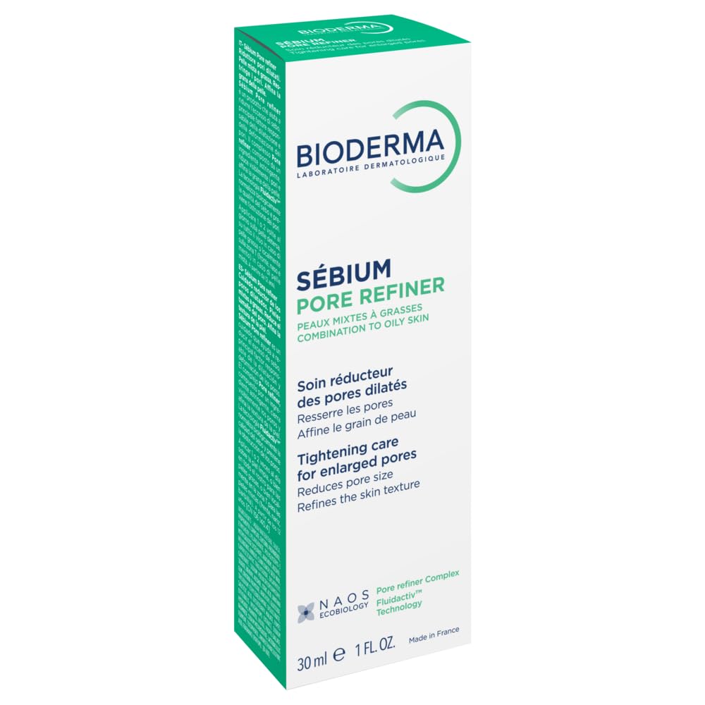 Bioderma Sebium Pore Refiner Face Moisturizer for Combination/Oily Skin - Lightweight, Non-Greasy, Pore Minimizing