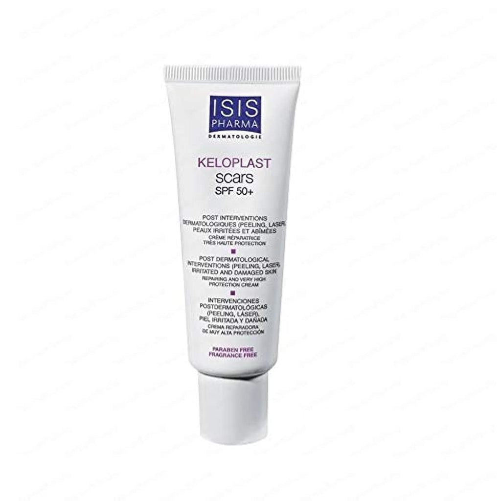 Isis Pharma Keloplast Scars SPF50+ Cream - Non-Greasy Scar Repair with High Sun Protection