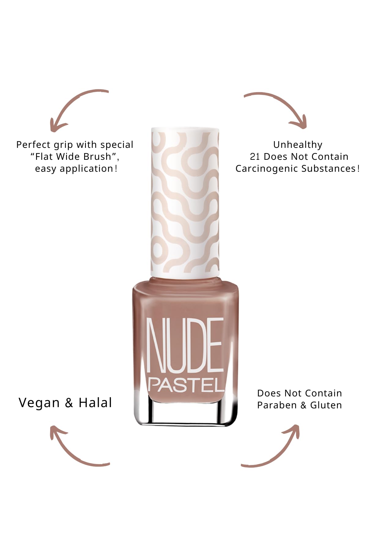 Pastel Nude Nail Polish 761 13ml - Cruelty-Free & Vegan Nail Polish for Healthier Nail Care