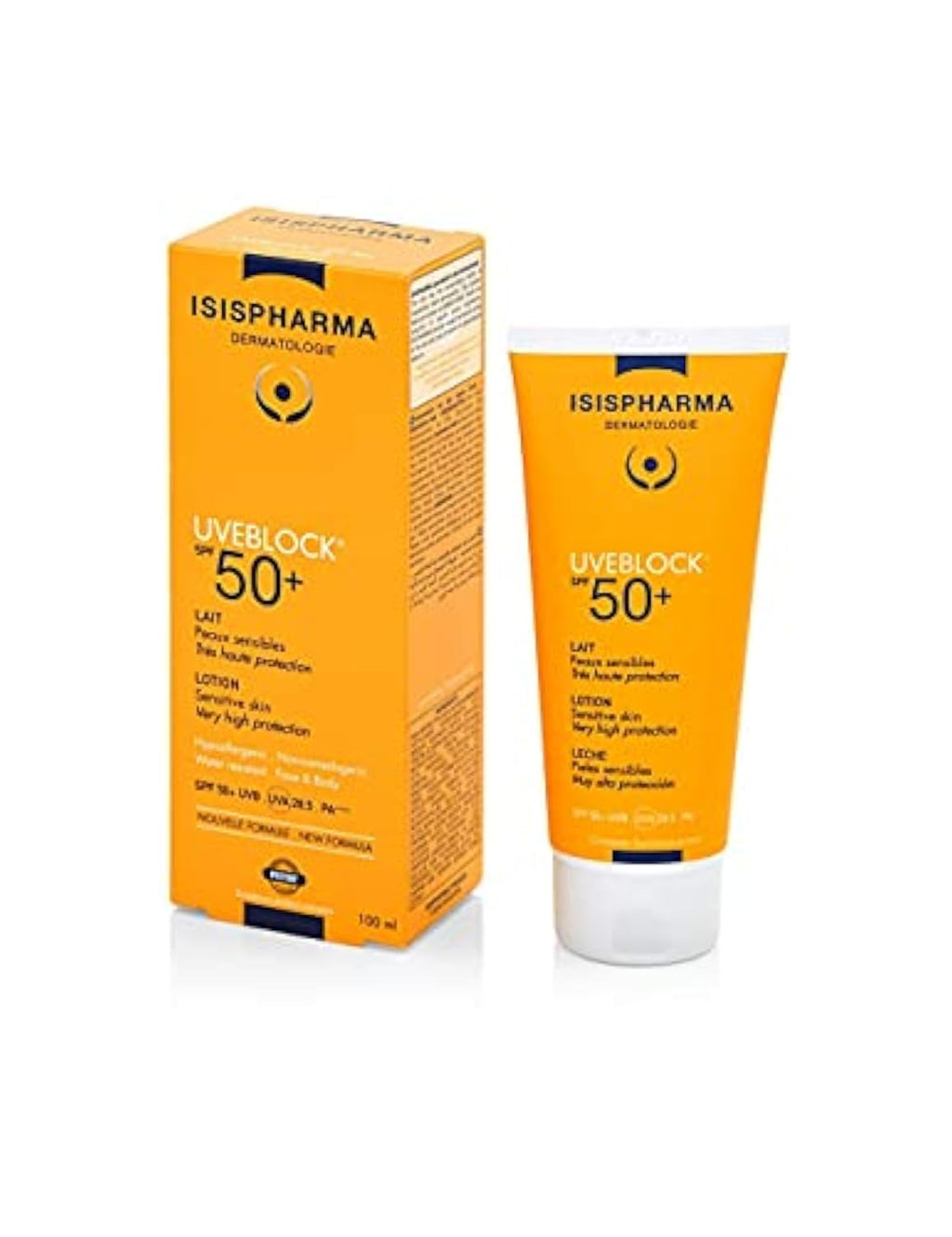 Isis Pharma Uveblock Hydra Lotion SPF 50+ - Non-Greasy, Moisturizing Sunscreen for the Whole Family