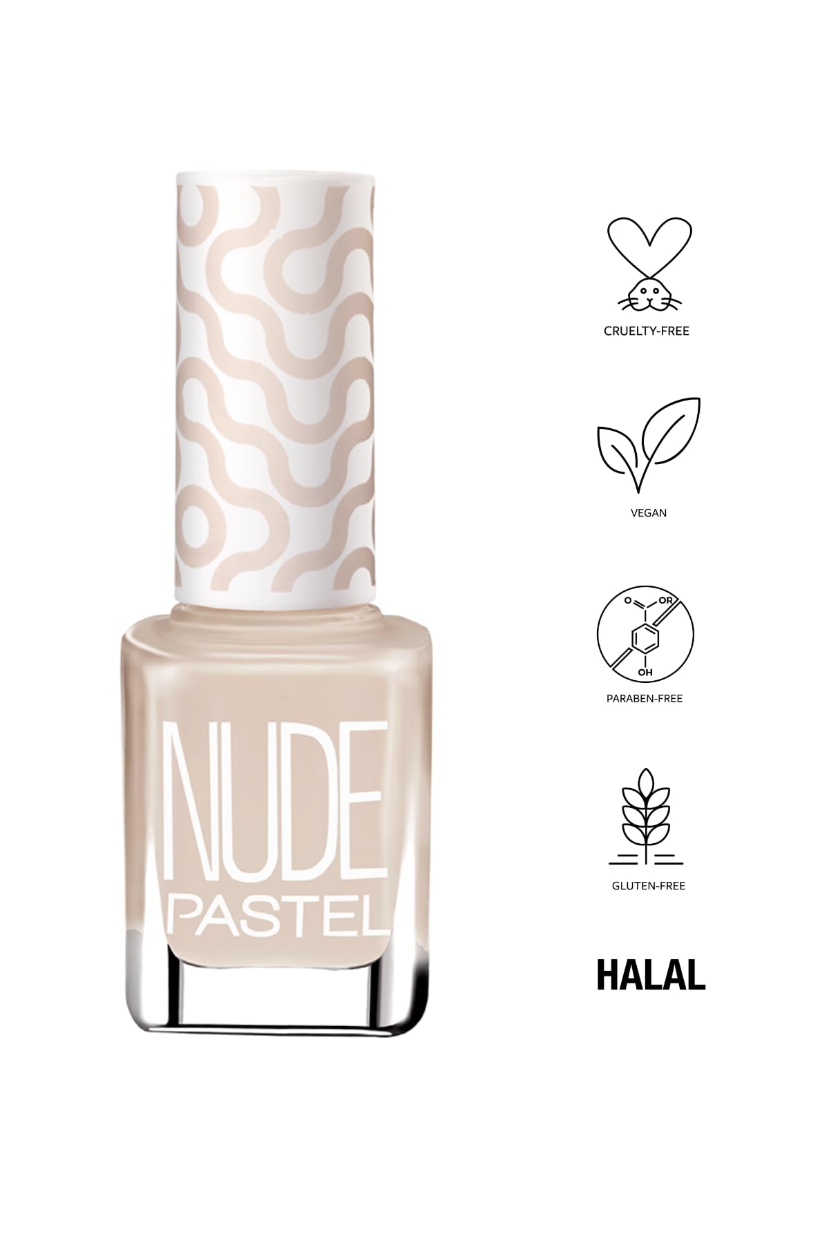 Pastel Vegan Nail Polish - Pastel Nude 763, Cruelty-Free & Non-Toxic, 13ml