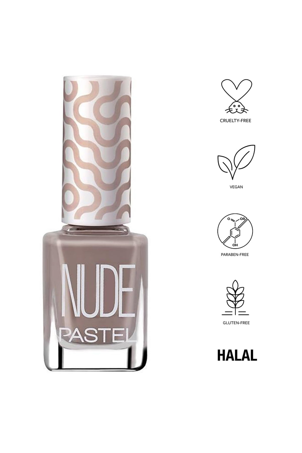 Pastel Vegan Nail Polish - Cruelty Free, Toxic-Free Nude Shade 759, 13ml