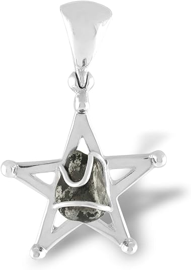 Just Neat Stuff Starborn Campo del Cielo Meteorite Star Pendant in Sterling Silver — main product shot